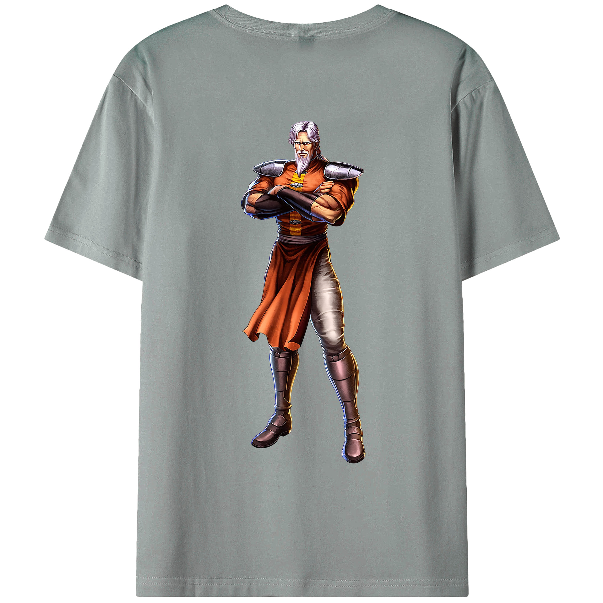 （画像用） 北斗の拳 Fist of the North Star 綿100％ メンズ半袖Tシャツ（バックプリント） 通気性
